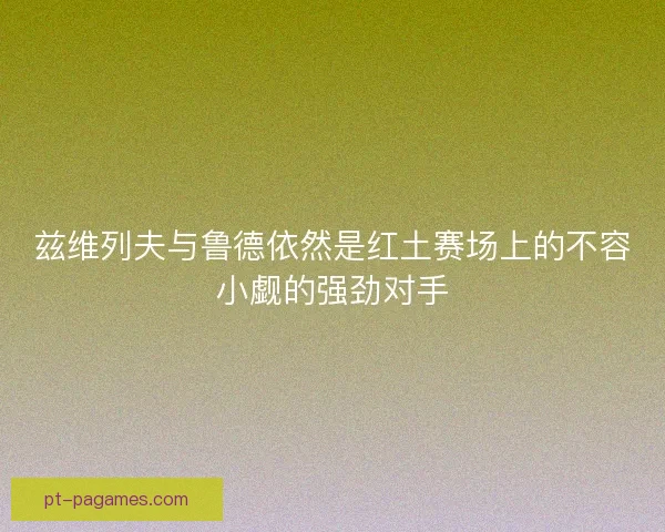 兹维列夫与鲁德依然是红土赛场上的不容小觑的强劲对手