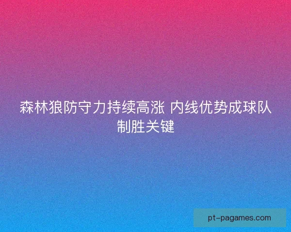 森林狼防守力持续高涨 内线优势成球队制胜关键